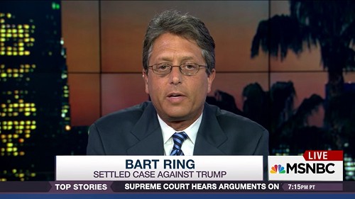 MSNBC | Top Stories | Bart Ring Settled Case Against Trump